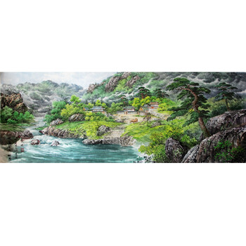 结束国画名家陈昌义《富贵有余》06拍卖已结束朝鲜画家安秀《光瀑的