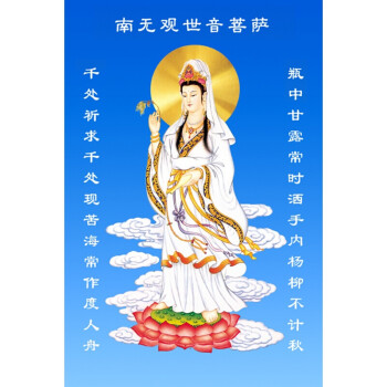 佛教柳枝观音画像佛像南无观世音菩萨佛堂挂画白衣观音0606 定做0.
