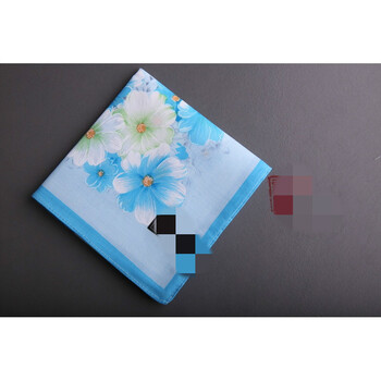 手帕女士手绢环保手帕擦汗方巾单条 米兰:蓝色