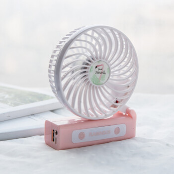 可爱少女心粉色学生手拿桌面小猪佩奇便携大风力手持迷你小风扇 一只