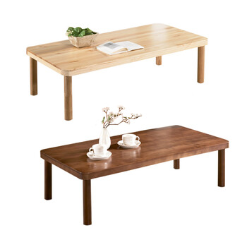 简易实木茶几北欧简约小户型茶几创意组装客厅方形茶桌现代经济型 100
