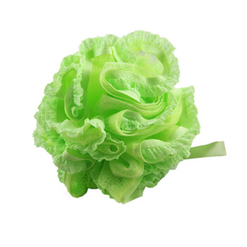 喜家家 蕾丝浴花搓澡巾 大号沐浴球 泡沫丰富 绿色