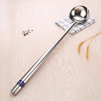 加厚不锈钢炒勺酒店大汤勺长柄勺厨师炒菜勺子家用加长柄大勺 70cm