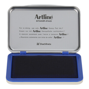 旗牌（Shachihata）Artline办公财务速干快干秒干橡胶章印章印台印泥通用印台56*90mm蓝色EHJ-23C数码全网低价