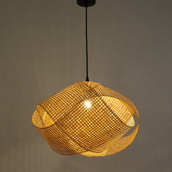 创意竹编吊灯餐厅茶室特色吊灯个性灯具艺术日式禅意手工灯东南亚新品