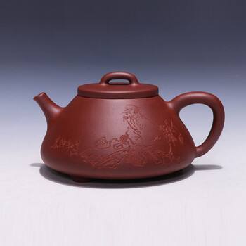 原矿底槽清 紫砂 工艺美术师周云龙 石瓢壶 附证书 执壶照