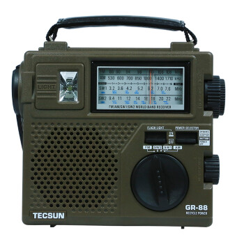 德生（Tecsun） GR-88P全波段应急紧急储备品照明手摇发电半导体收音机