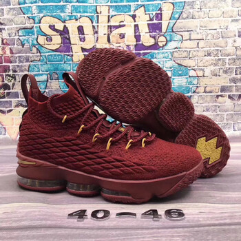 新品15代篮球鞋黑白酒红金黑骑士黑金nba球星战靴 蚂蚁付款咨询客服