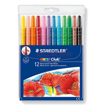 施德楼(STAEDTLER)12色可旋转蜡笔儿童画笔不脏手油画棒幼儿园绘画彩绘涂鸦手工DIY用221NWP12 施德楼(STAEDTLER)12色可旋转蜡笔儿童画笔不脏手油画棒幼儿园绘画彩绘涂鸦手工DIY用221NWP12