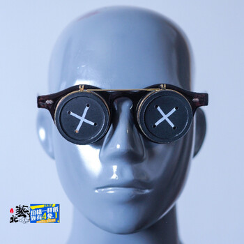 医生 空军 园丁 cos道具 纽扣眼睛 眼镜款道具 机械师翻盖眼镜款