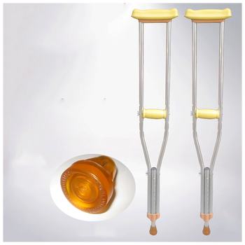 铝合金不锈腋下双拐骨折防滑拐杖高度可调儿童拐棍一对 黄色