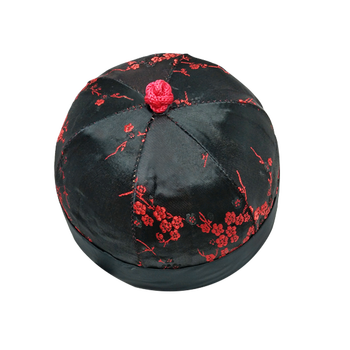 黄晓明同款小礼帽中式结婚古装秀禾同款复古帽子新品黑色圆礼帽 黑色