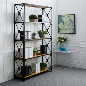 【活动进行中】约铁艺置物架 工业风屏风隔断易落地书架多层架子 四层