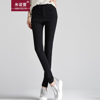 米诺萱-2015秋冬新款长裤铅笔裤大码裤子 K683# 黑色 XL