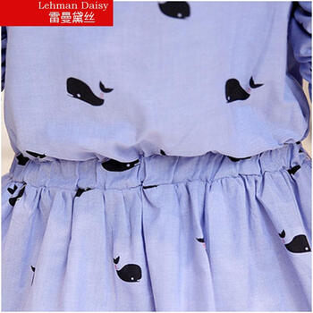 雷曼黛丝2015冬季新品女装印花长袖褶皱裙摆衬衫GD3717 M 浅蓝色 XL