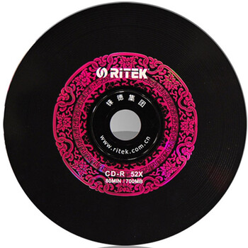 铼德(RITEK) 台产中国红黑胶音乐盘 CD-R 52速700M 空白光盘/光碟/刻录盘 桶装50片 铼德(RITEK) 台产中国红黑胶音乐盘 CD-R 52速700M 空白光盘/光碟/刻录盘 桶装50片