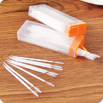 双头塑料牙签 便携装牙签 创意牙缝清洁刷口腔清牙签洁