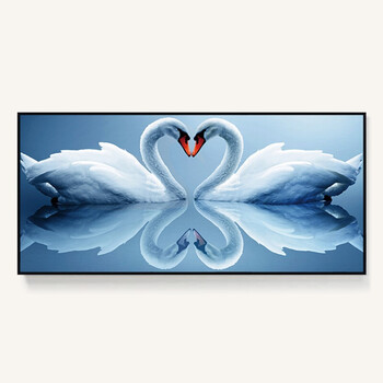 钟爱一生天鹅卧室挂画床头客厅装饰画温馨现代简约房间北欧风格 bhln
