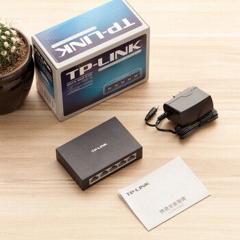 普联（TP-LINK） 5口百兆交换机 4口监控网络网线分线器 分流器 金属机身 TL-SF1005D