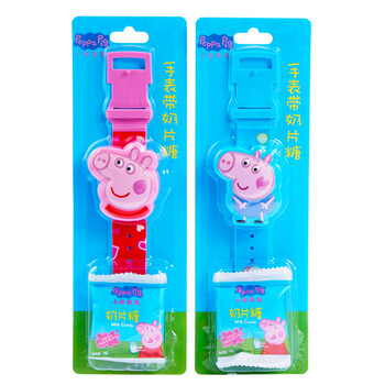 小猪佩奇 Peppa Pig 手表带奶片糖卡通造型手表儿童糖果玩具休闲零食社会人乐达佩奇1支 图片价格品牌报价 京东