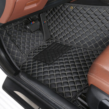 于荣威rx5汽车脚垫全包围丝圈脚踏垫大包围改装 黑色单层