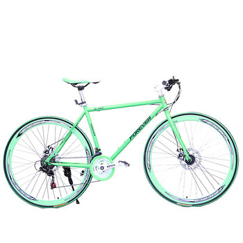 公路自行车公路车场地车城市公路特价代步休闲自行车jl-007 荧光绿