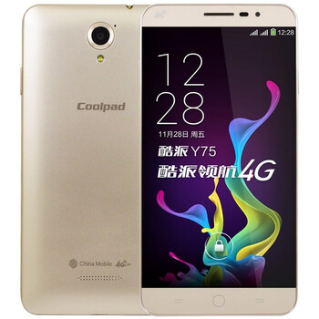 酷派 锋尚（Y75） 移动4G手机 双卡双待（8G ROM） 金色 8G