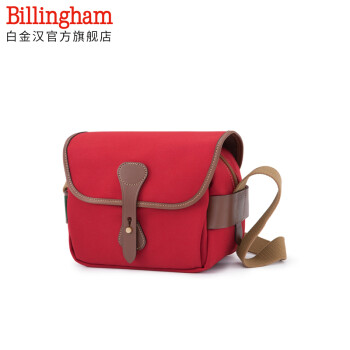白金汉（Billingham）S2系列 男女通用单肩摄影包  一机一镜 （紫红色/巧克力皮 帆布款）
