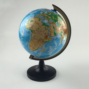 j3402 平面地形地球仪 1:9千万 14.2公分 地理教学仪器实验器材