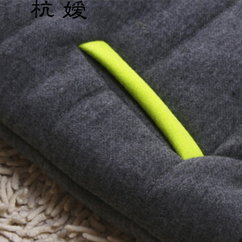杭嫒新款运动休闲套装韩版卫衣三件套加厚加绒秋冬显瘦印花女H1134 灰色+绿色 XXL