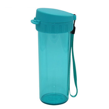 特百惠Tupperware轻盈茶韵杯 380ml随心水杯 带滤格 运动密封水壶 湖水蓝