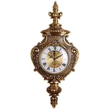 纯铜欧式挂钟客厅豪华创意复古时钟精工超静音大气钟表石英钟壁钟