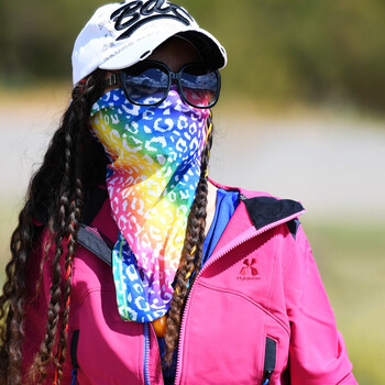 户外骑行头巾速干防晒护脸面罩口罩三角巾v巾独角巾男女 dc02