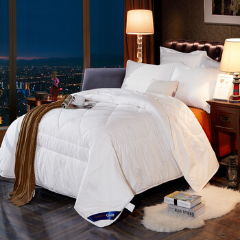 2018新款羊毛被冬季加厚保暖被套秋冬被芯单双人被子念念不忘 白色