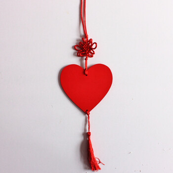 许愿牌木牌 留言吊牌子 祈福活动七夕年会祝福签 福牌logo 心形红色