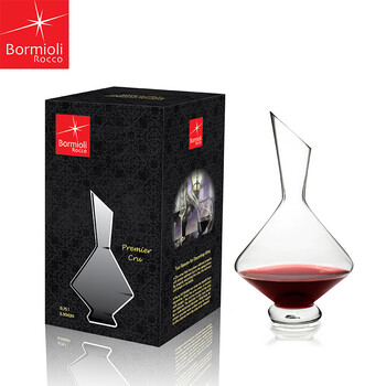 波米欧利（Bormioli）名酒意大利进口酒具玻璃醒酒器+红酒高脚杯子套装 0.75L+2只杯子礼盒