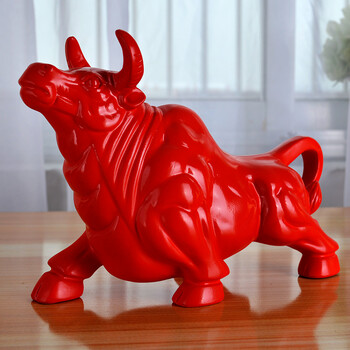 牛摆件家居饰品摆件玄关树脂客厅工艺品桌面创意办公室简约牛气书房