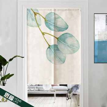 帘隔断半试衣间帘饰帘卧室装布间遮挡帘风水帘门帘挡子 扇形叶 宽65