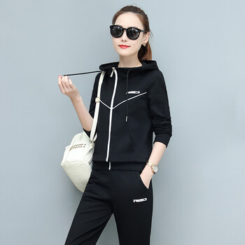 玉维丝品牌学生运动服套装女春秋2018秋季新款时尚韩版跑步休闲套装女