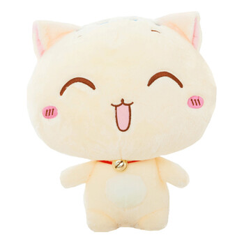 可爱猫咪布偶儿童铃铛猫毛绒玩具布娃娃大脸猫公仔饭团猫女孩招财猫