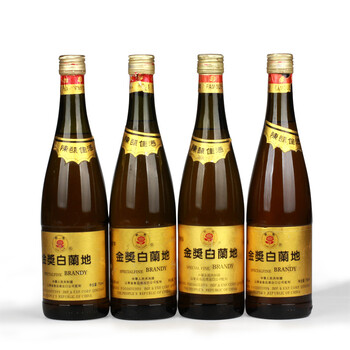 90年代葵花牌金奖白兰地酒750ml*4瓶