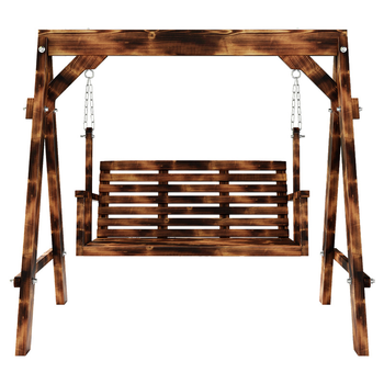 全实木秋千休闲摇椅碳化防腐木户外秋千儿童吊椅成人吊椅加厚摇椅