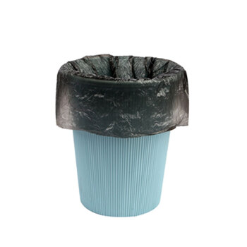 妙洁平口垃圾袋黑粉紫三色45*50cm180只单面0.8丝点断式中号