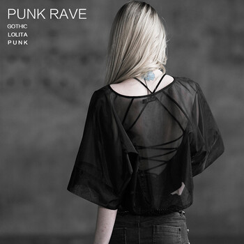 PUNK RAVE设计师品牌夏季新品 高档欧根纱防晒套头衫 女 白色 F(均码)