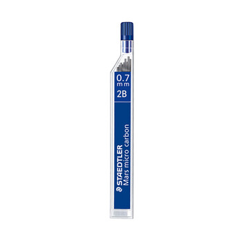 施德楼（STAEDTLER）自动铅笔替芯 2B/0.7mm石墨铅芯 学生开学考试必备活动铅芯不易断250-12根/盒