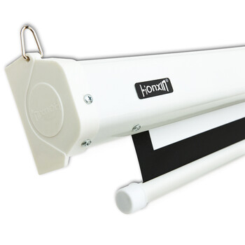 宏信（HONXIN）100英寸 4:3电动投影仪幕布 投影机幕布高清白塑线控幕（适用爱普生明基松下商务办公投影仪）