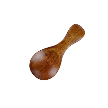 原木 小木勺 茶勺 迷你小茶匙调料小勺粉末专用短柄 a 深色