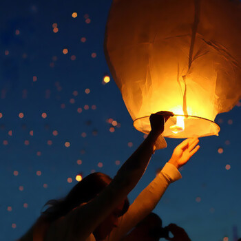 物有物语 2016新款加大加厚阻燃纸孔明灯 许愿灯河灯创意爱情祝福天灯