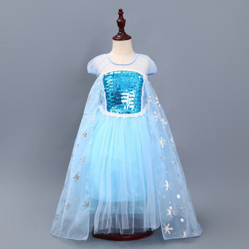frozen冰雪奇缘の冰雪皇后爱莎公主裙elsa礼服艾莎连衣裙女童装 e12