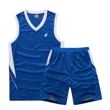 篮球服套装情侣款 cba比赛训练服 浅蓝色 xxxl